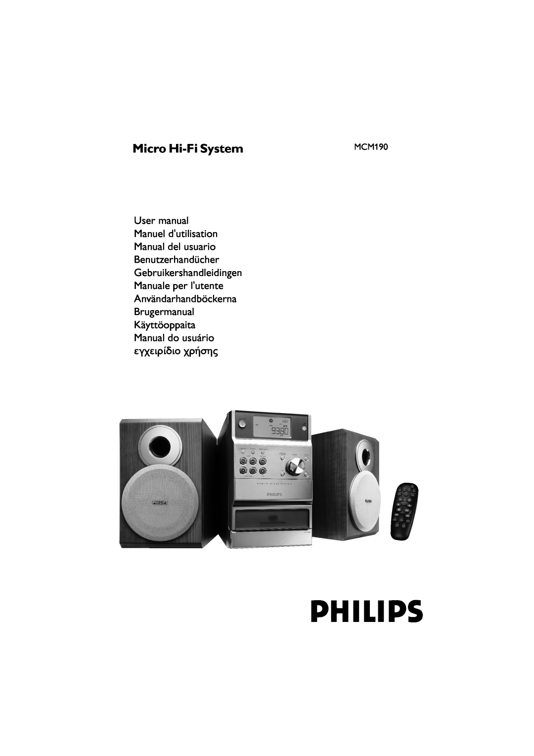 Philips MCM190 user manual Micro Hi-FiSystem, Manual do usuário 