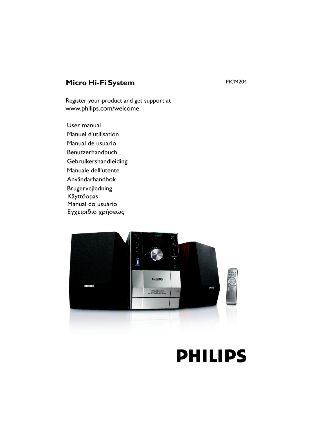 Philips MCM204 user manual Micro Hi-Fi System 