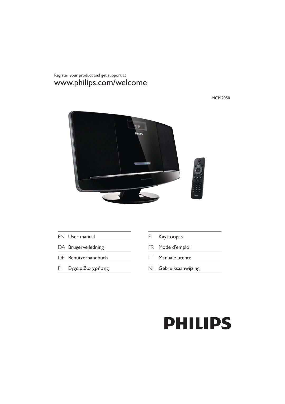 Philips user manual Register your product and get support at MCM2050 