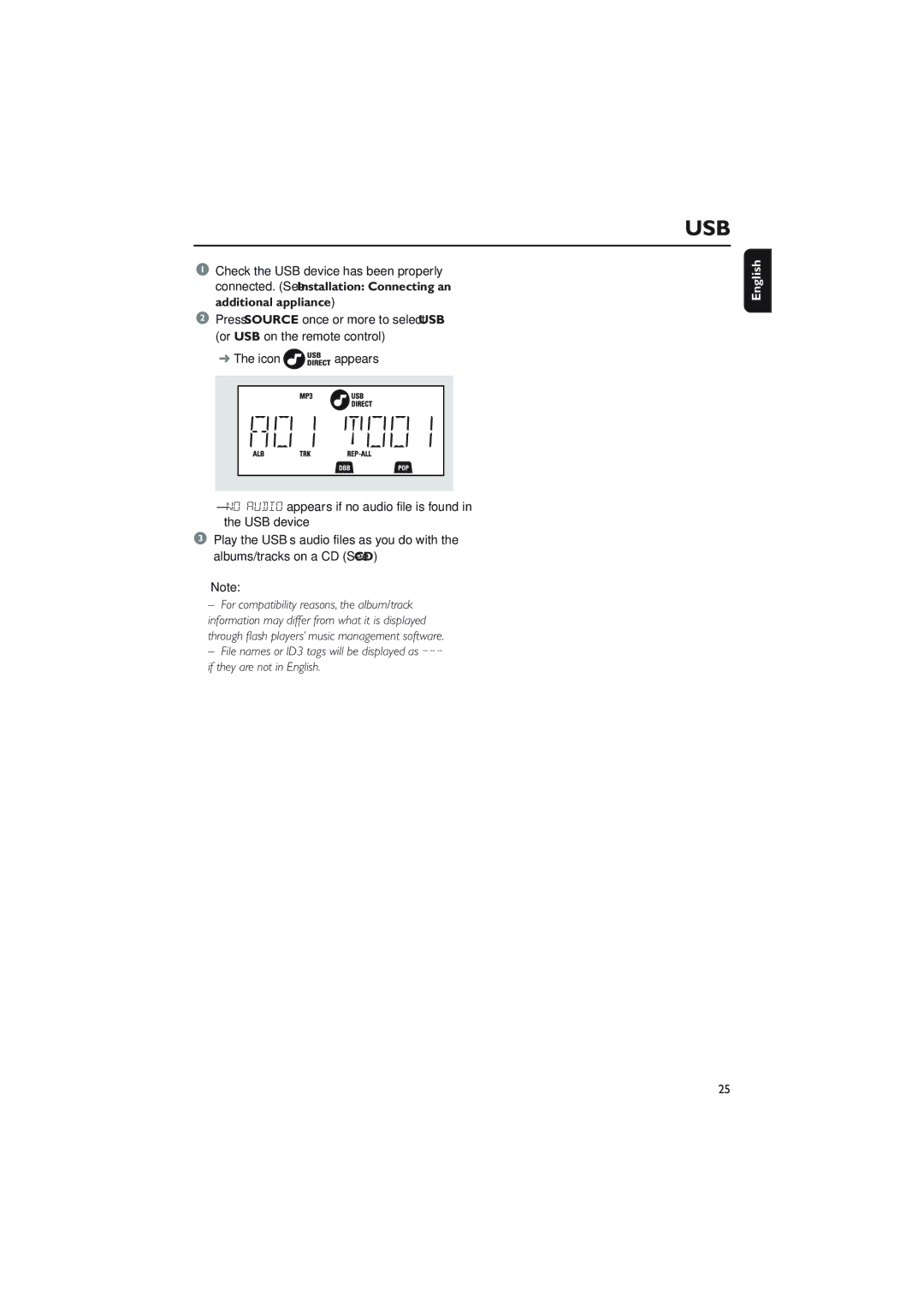 Philips MCM276R owner manual For compatibility reasons, the album/track 