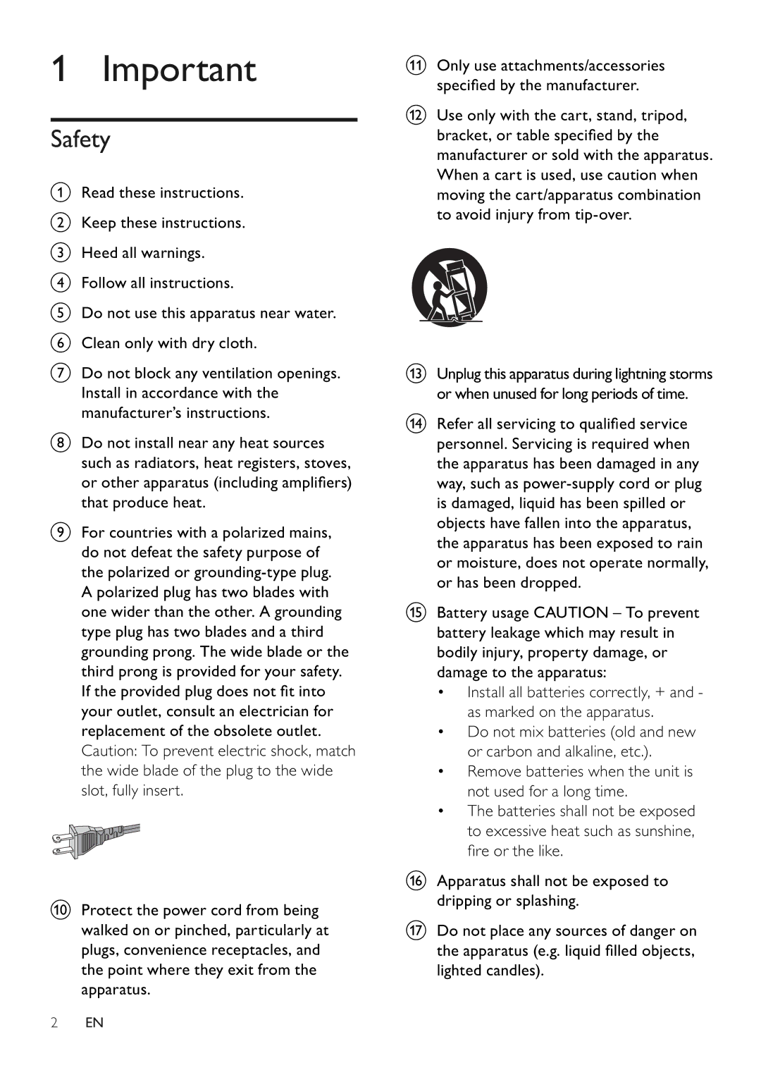 Philips MCM280D/12 user manual Safety 