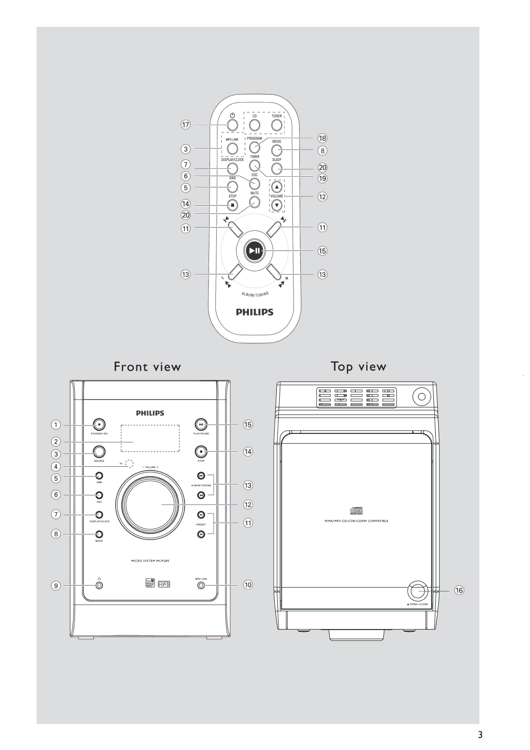 Philips MCM285 user manual 
