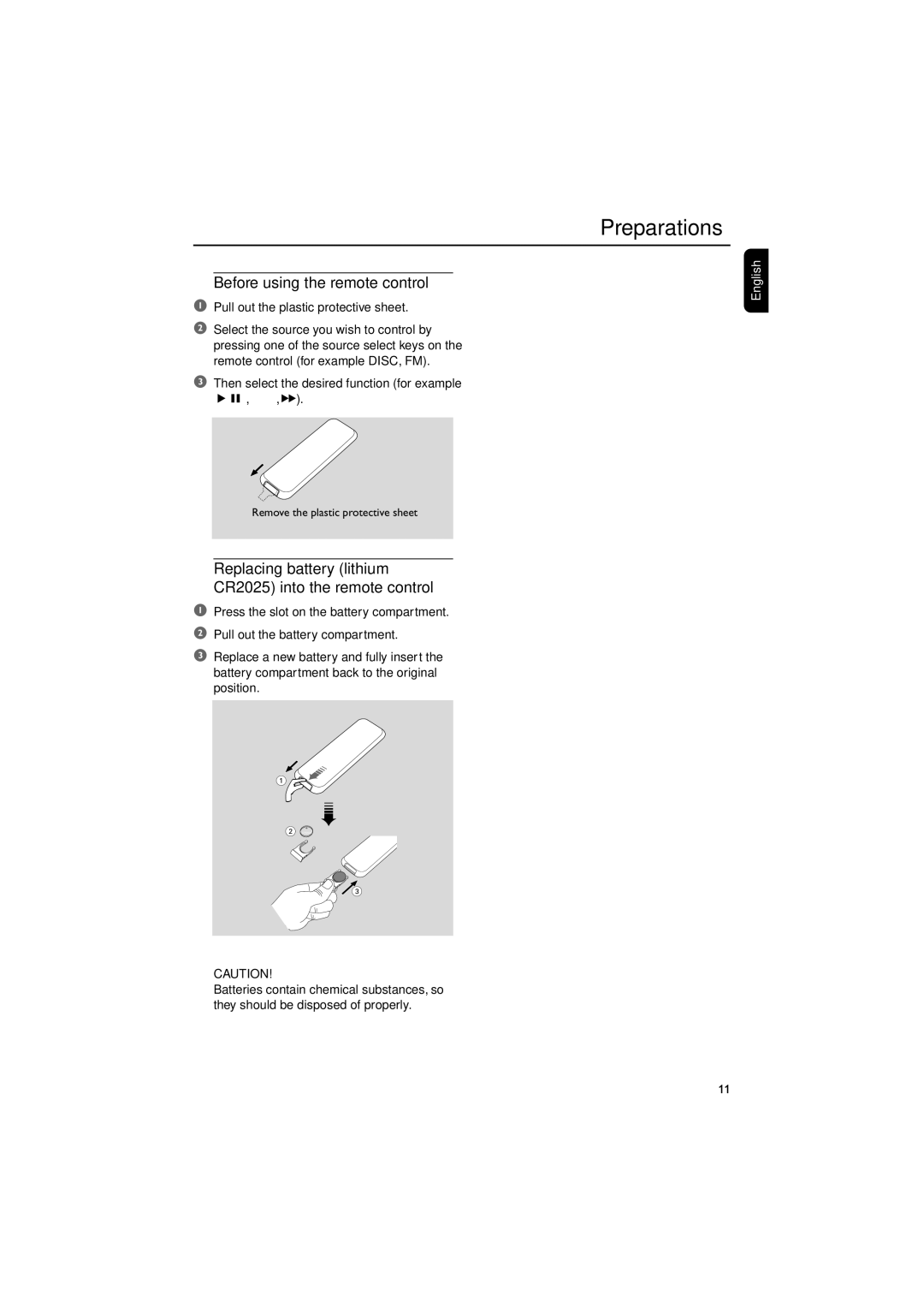 Philips MCM700 user manual Preparations 