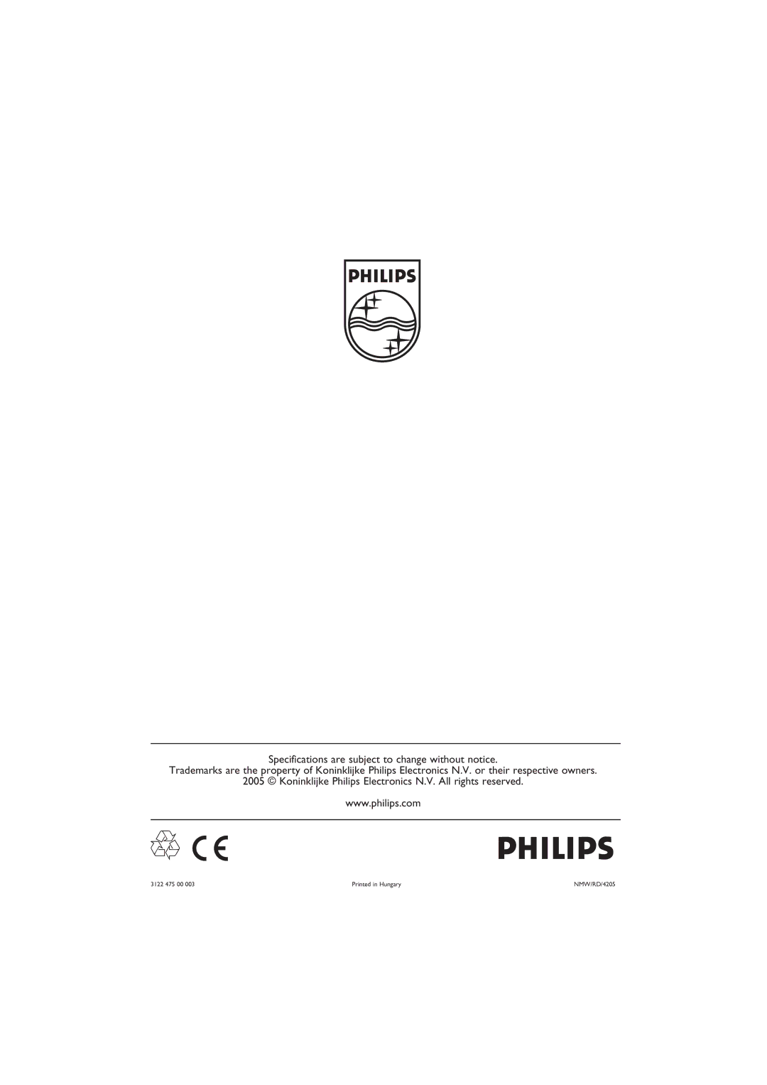 Philips MCP9360i manual NMW/RD/4205 