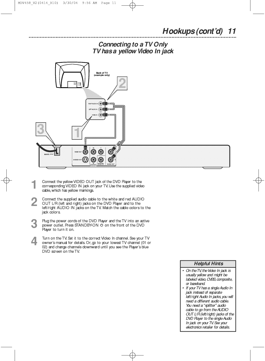 Philips MDV458 manual 