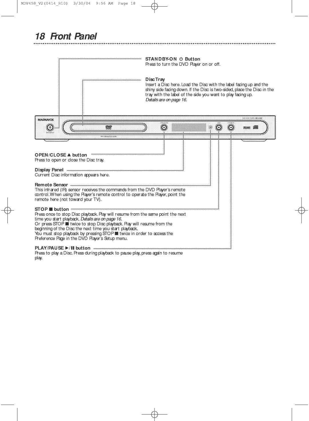 Philips MDV458 manual 