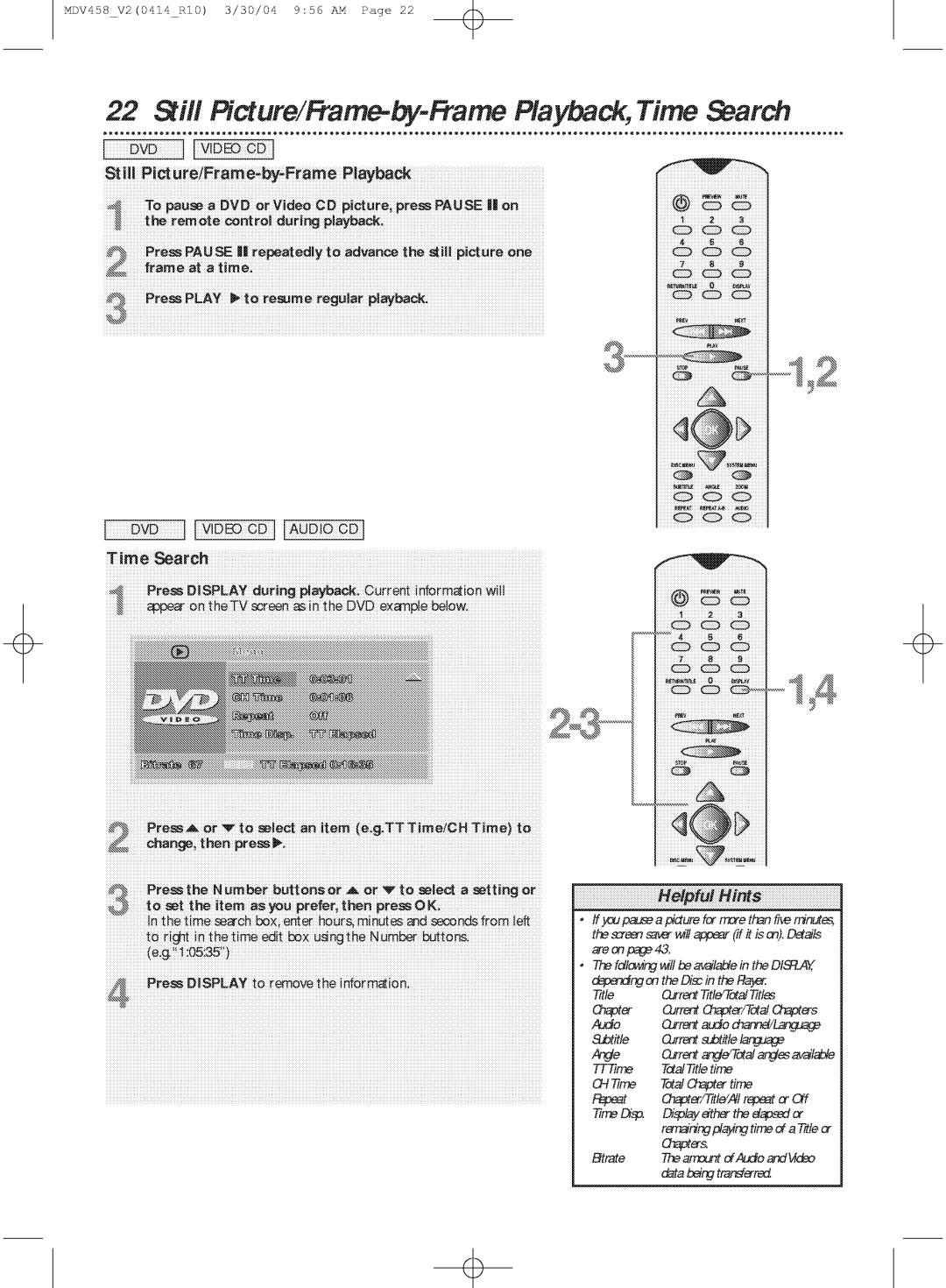 Philips MDV458 manual 