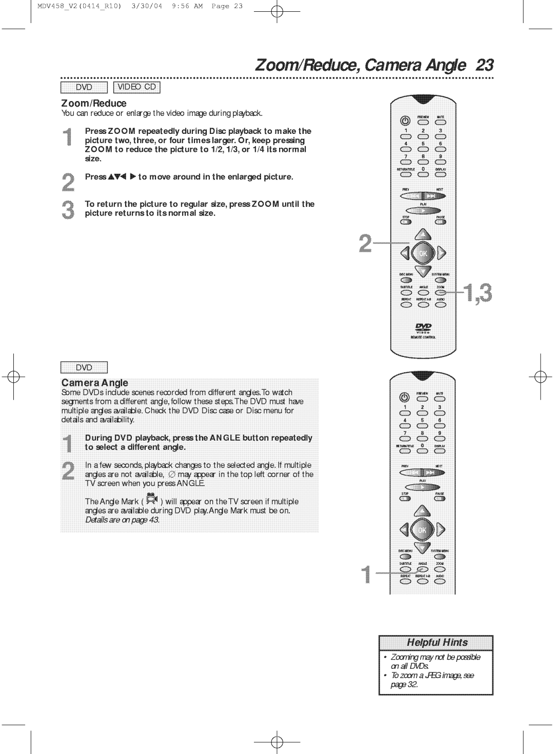 Philips MDV458 manual 