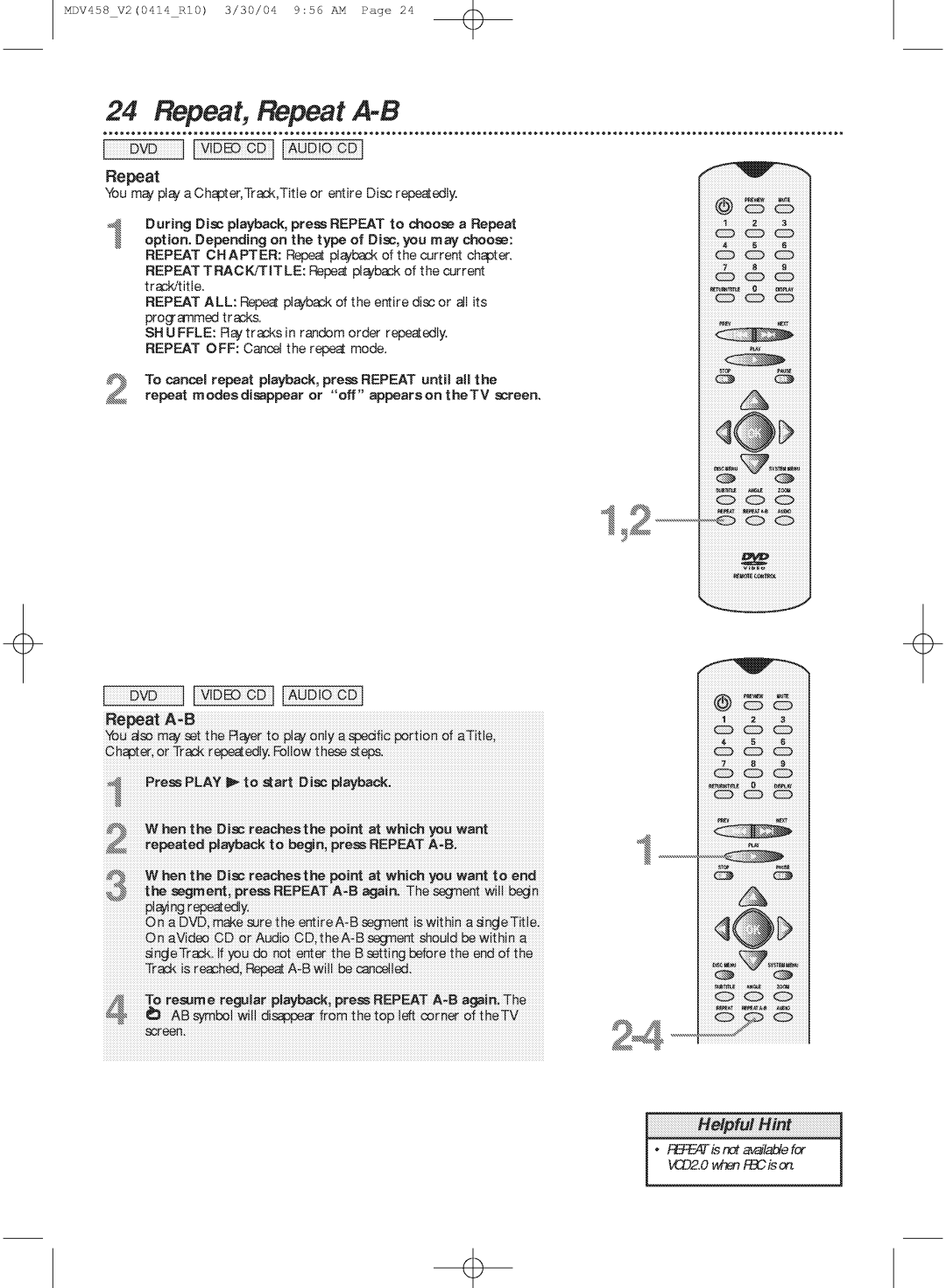 Philips MDV458 manual 