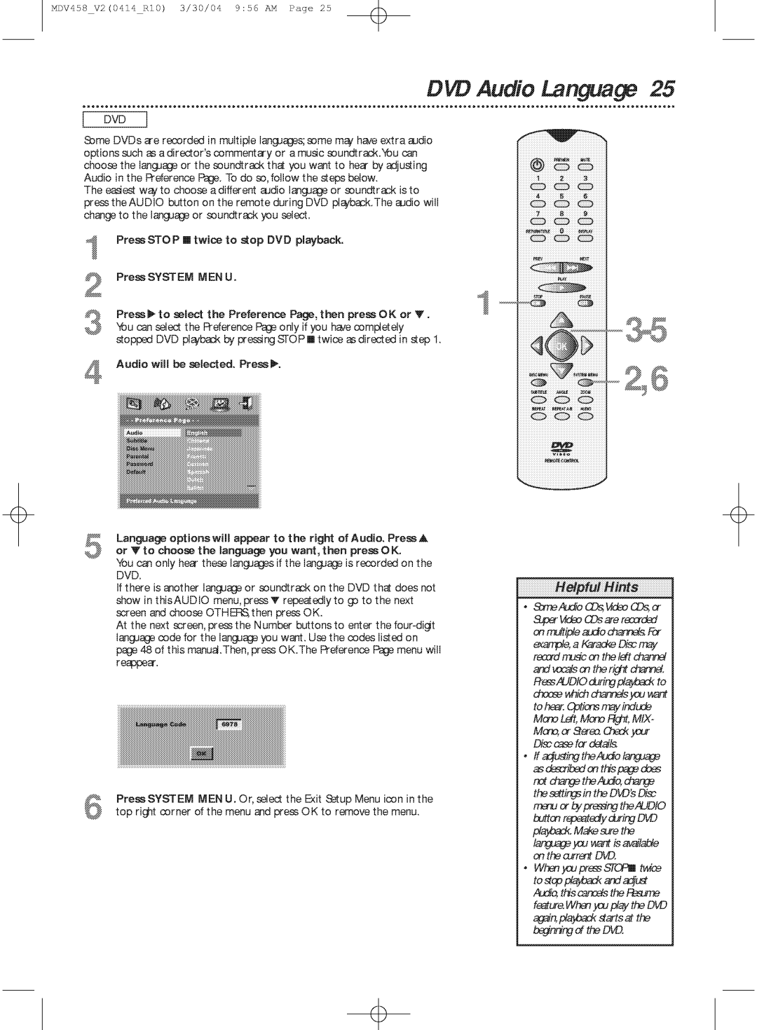 Philips MDV458 manual 