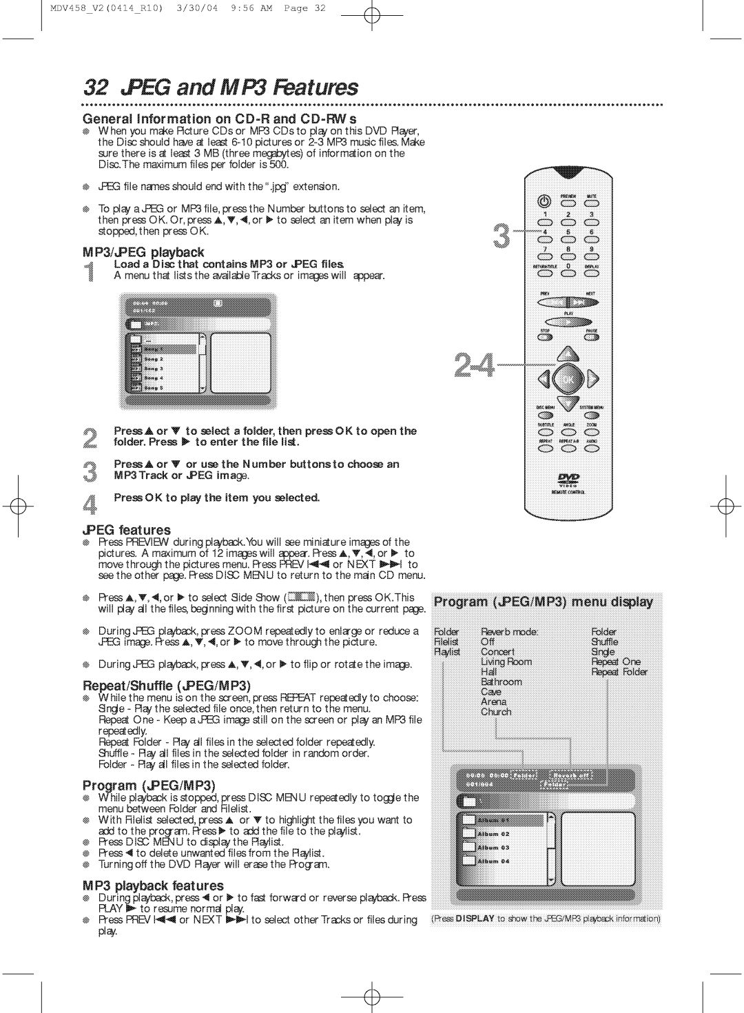 Philips MDV458 manual 