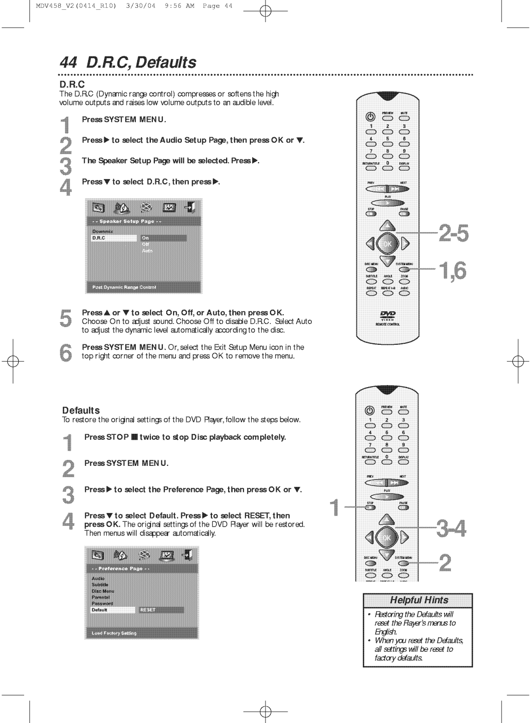 Philips MDV458 manual 