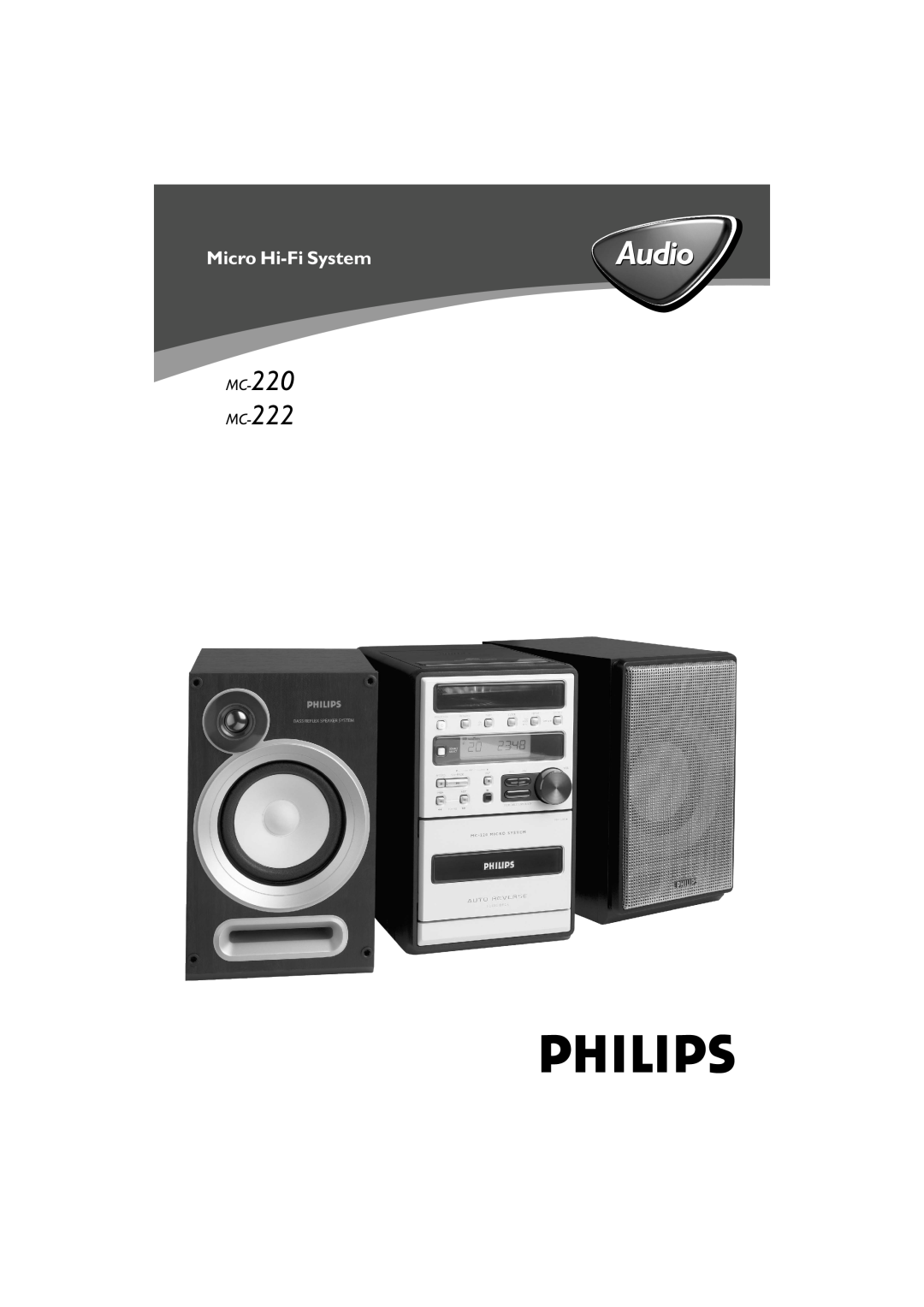 Philips MG220, MG222 manual Audio, Micro Hi-FiSystem, MC-220 MC-222 