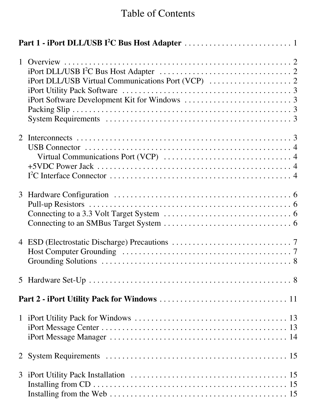 Philips MIIC-201D/U manual Table of Contents 