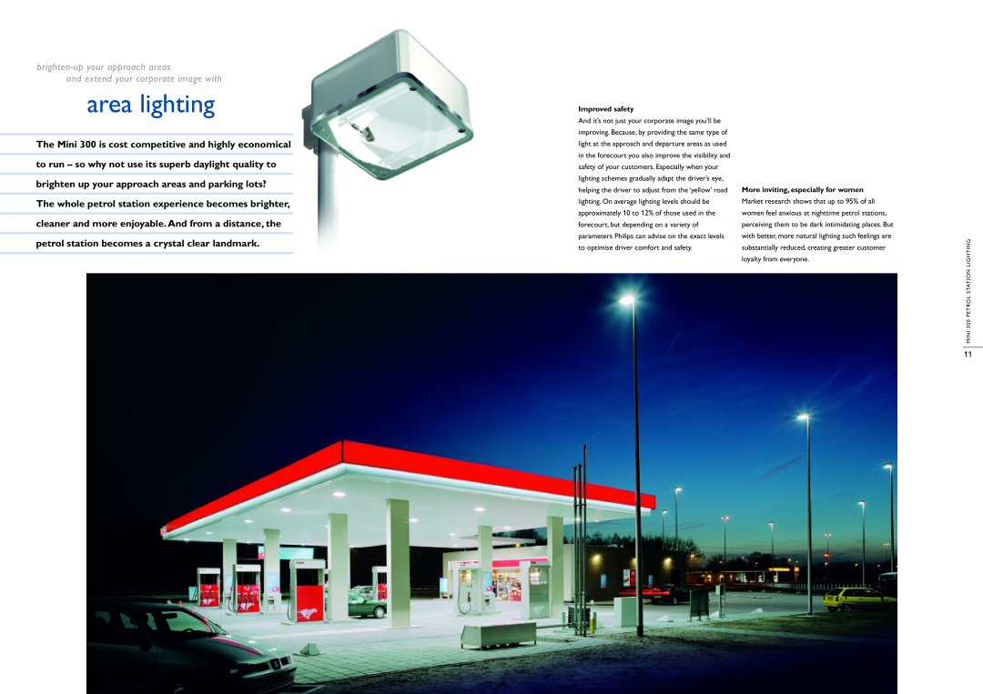 Philips Mini300 manual area lighting, brighten-upyour approach areas, and extend your corporate image with 