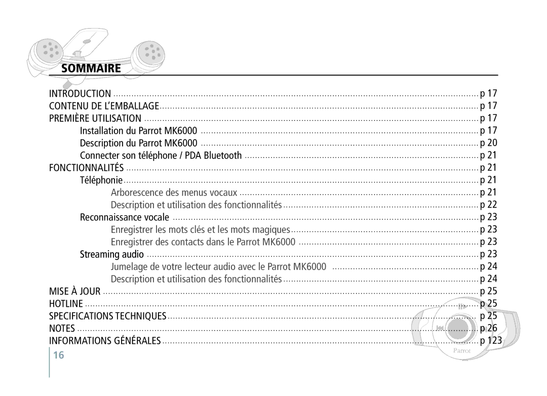 Philips MK6000 manual Sommaire 