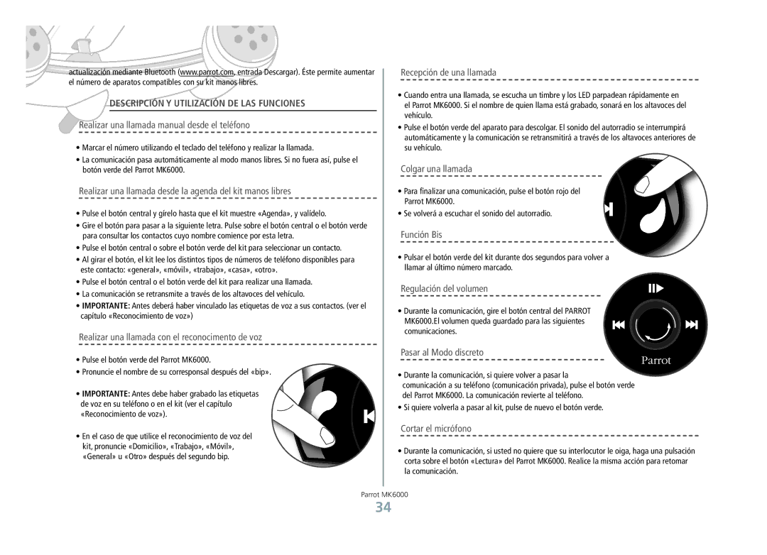 Philips MK6000 manual Descripción y utilización de las funciones 