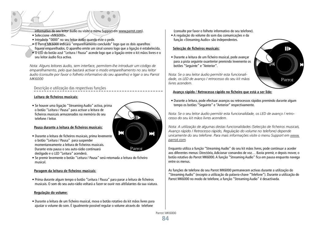 Philips MK6000 manual Descrição e utilização das respectivas funções 