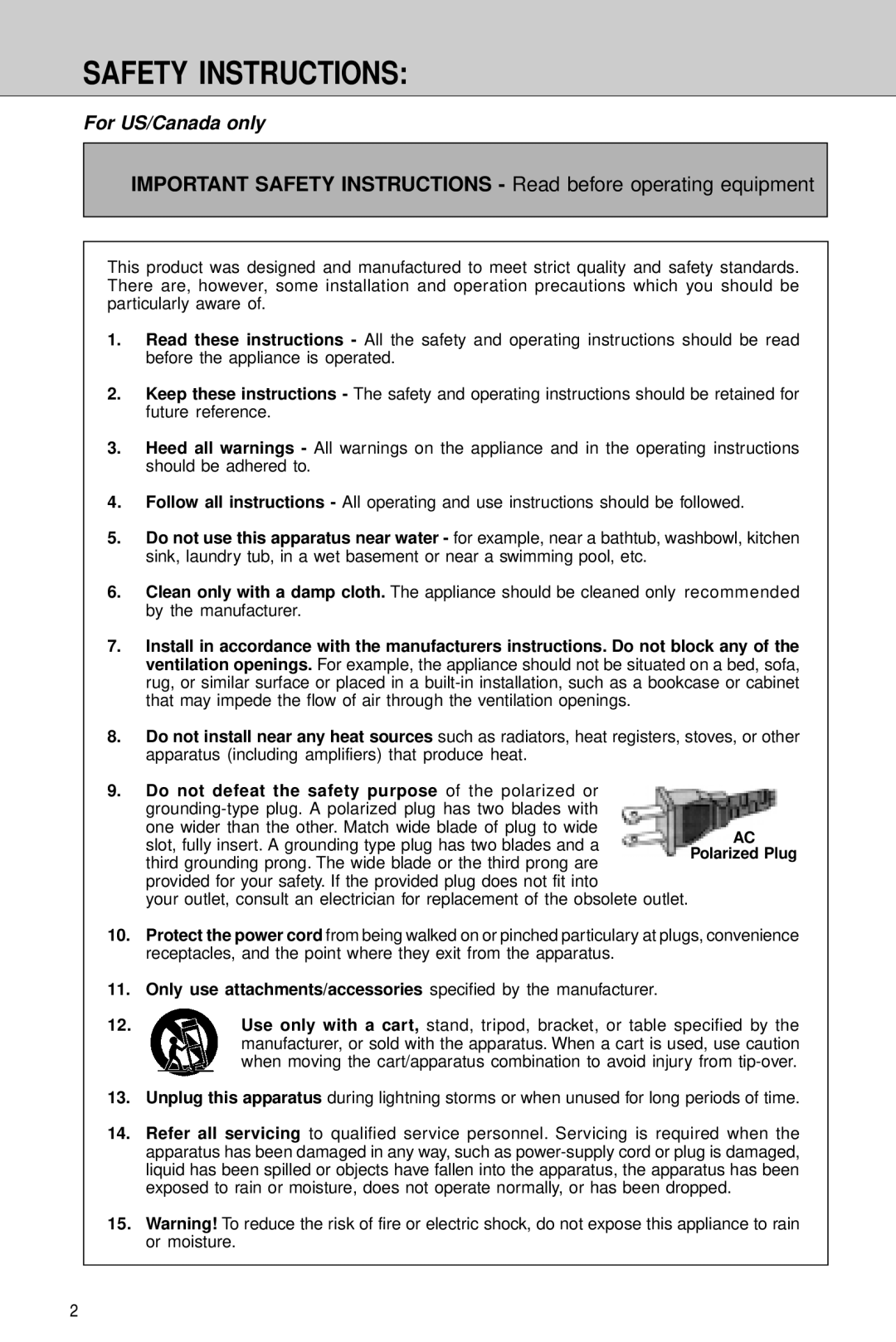 Philips MMS 306/A manual Safety Instructions 