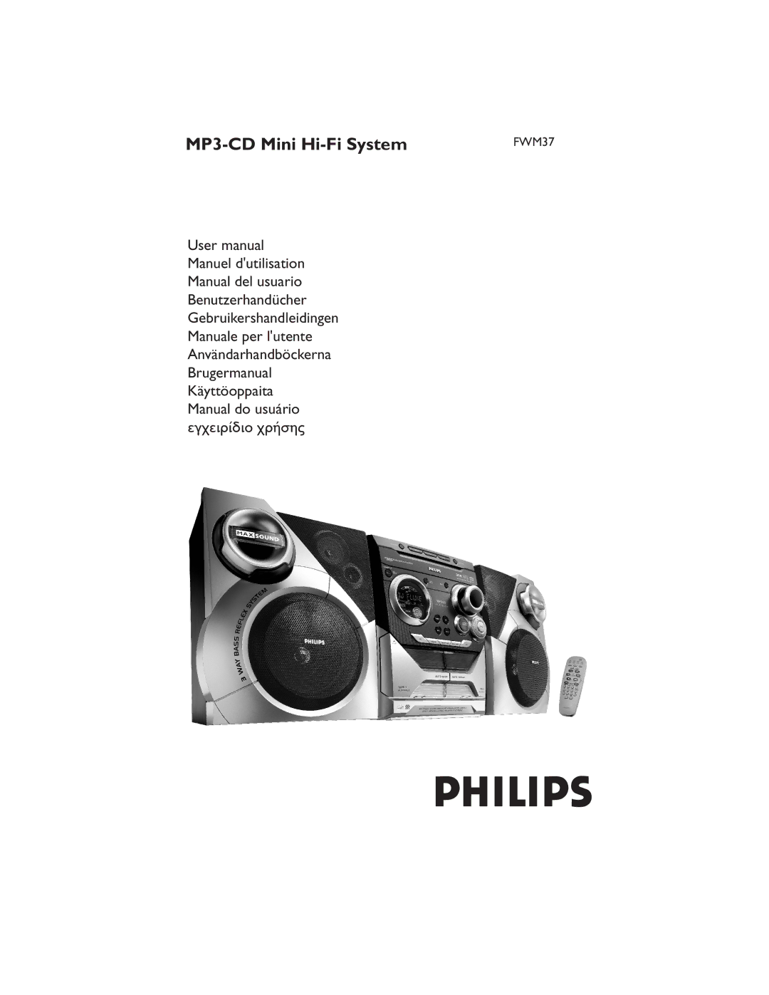 Philips user manual MP3-CD Mini Hi-Fi System, Manual do usuário 