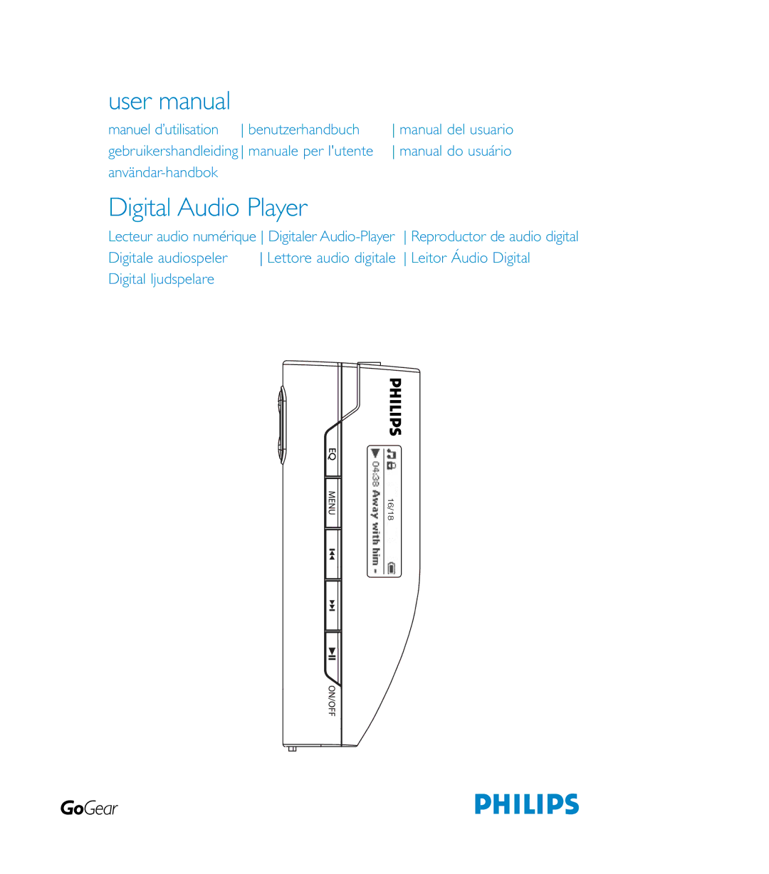 Philips MP3 Player user manual Digital Audio Player 