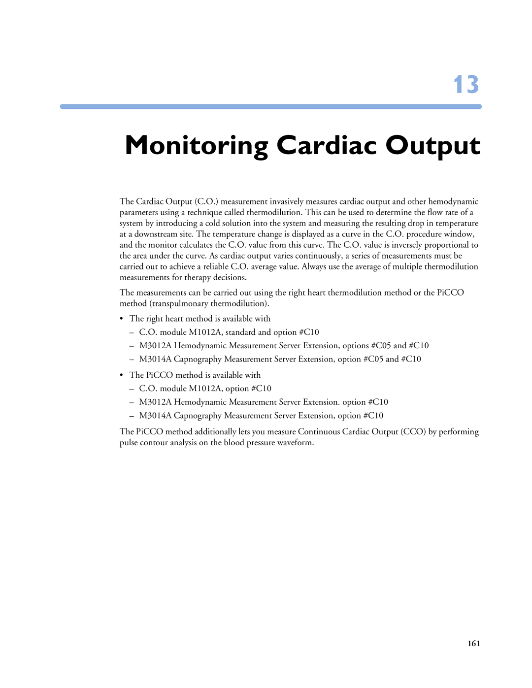 Philips MP20/30, MP60/70/80/90, MP40/50 manual Monitoring Cardiac Output 