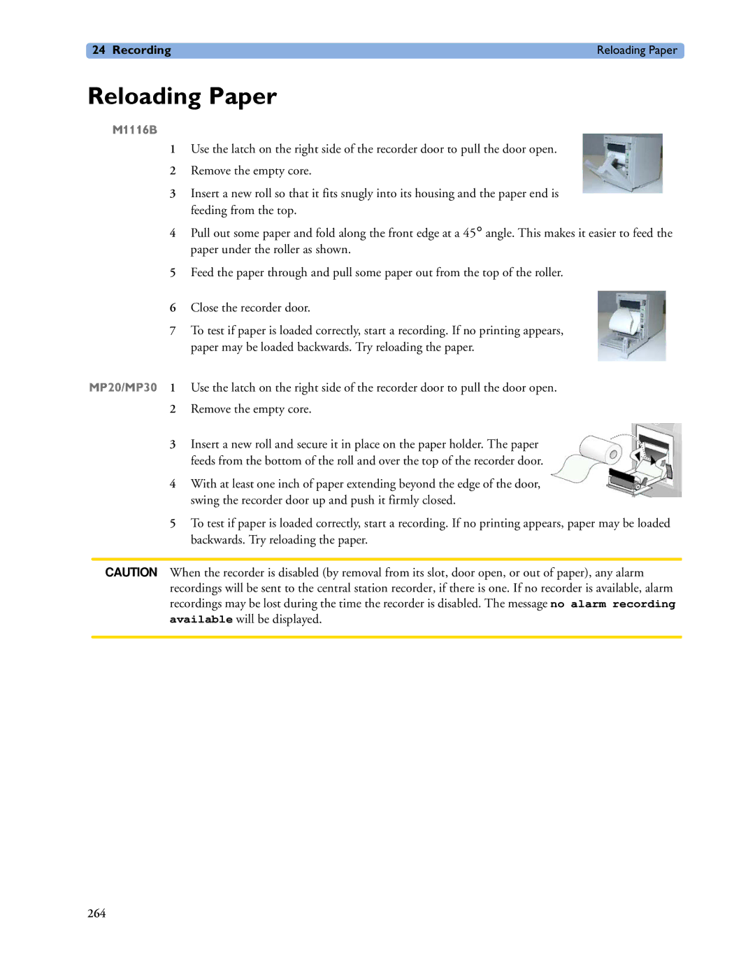 Philips MP40/50, MP60/70/80/90, MP20/30 manual Reloading Paper 