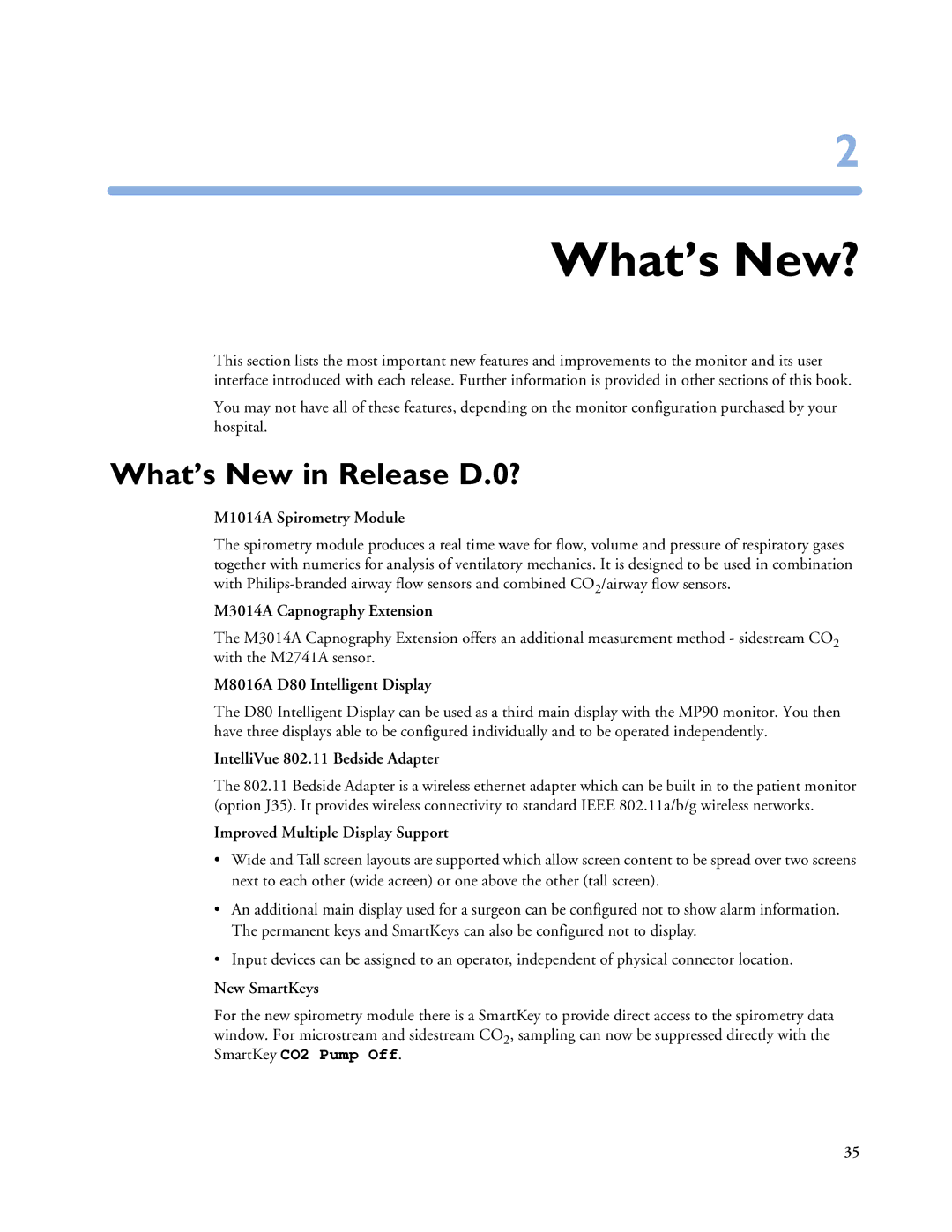 Philips MP20/30, MP60/70/80/90, MP40/50 manual What’s New?, What’s New in Release D.0? 