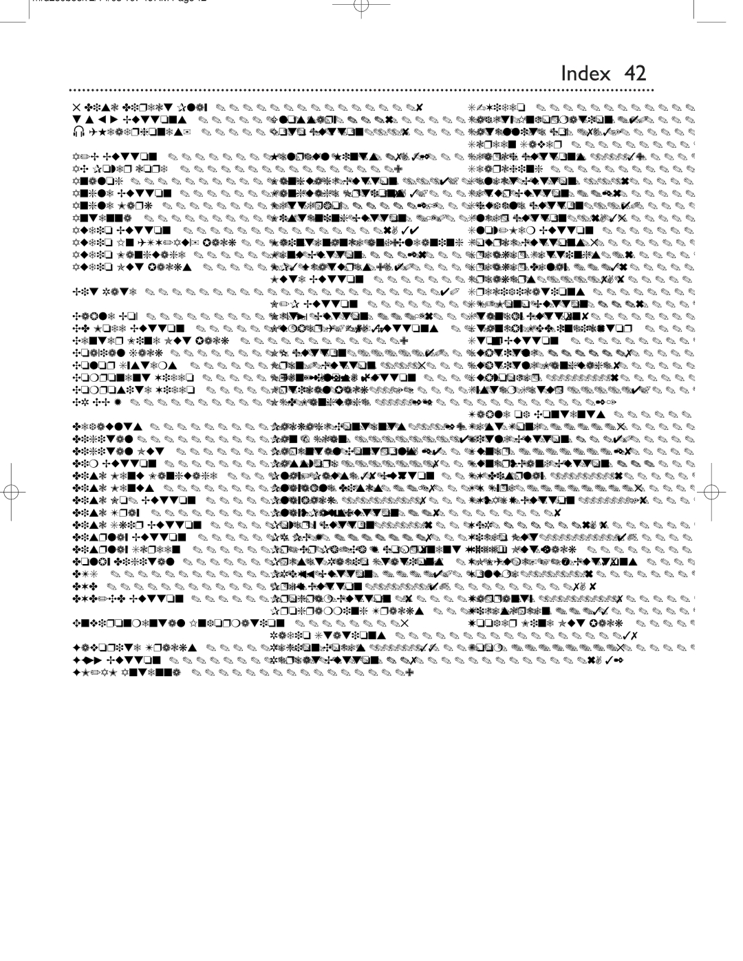 Philips MRD-250 warranty Index 