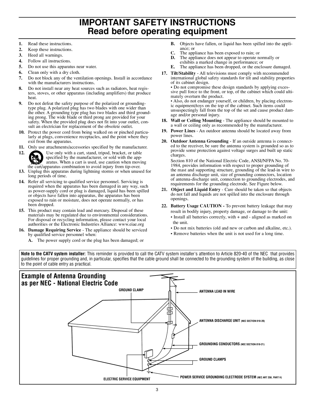 Philips MS3252S, MS3652S owner manual Important Safety Instructions 