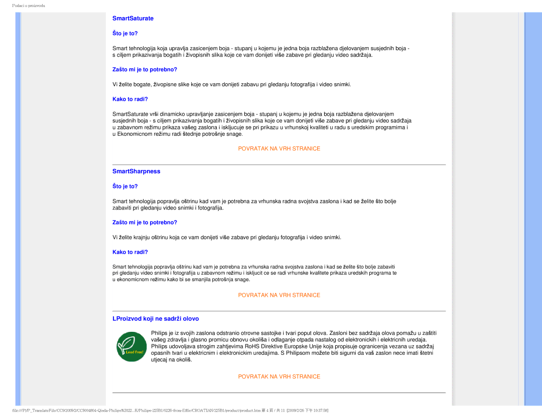 Philips MWB1225I user manual SmartSaturate 