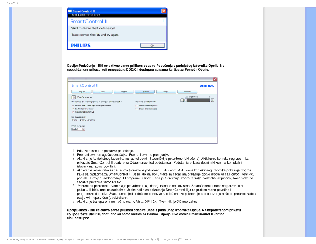 Philips MWB1225I user manual Nisu dostupne 