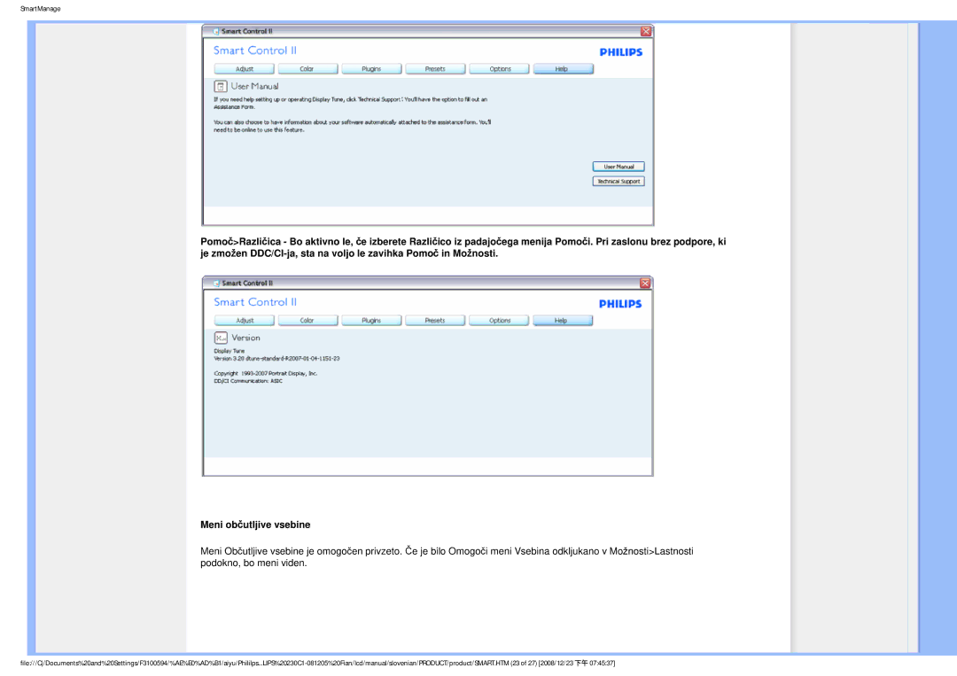 Philips MWC1230F user manual SmartManage 