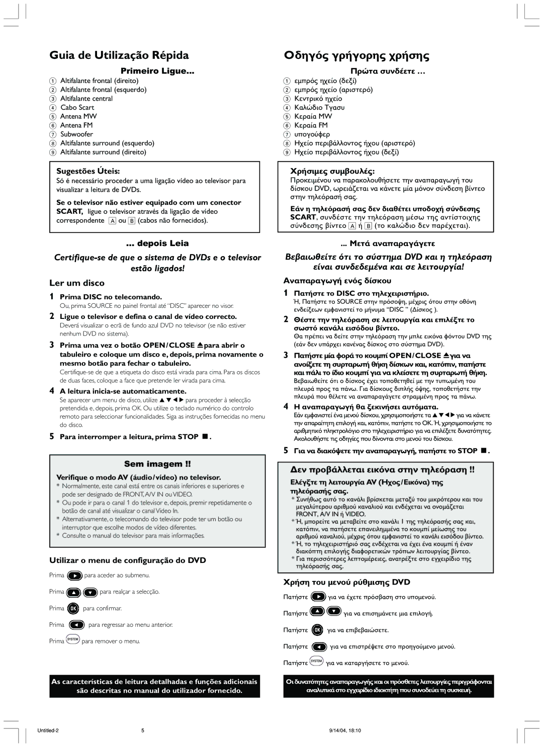 Philips MX2500/01 manual Guia de Utilização Répida, Ler um disco 