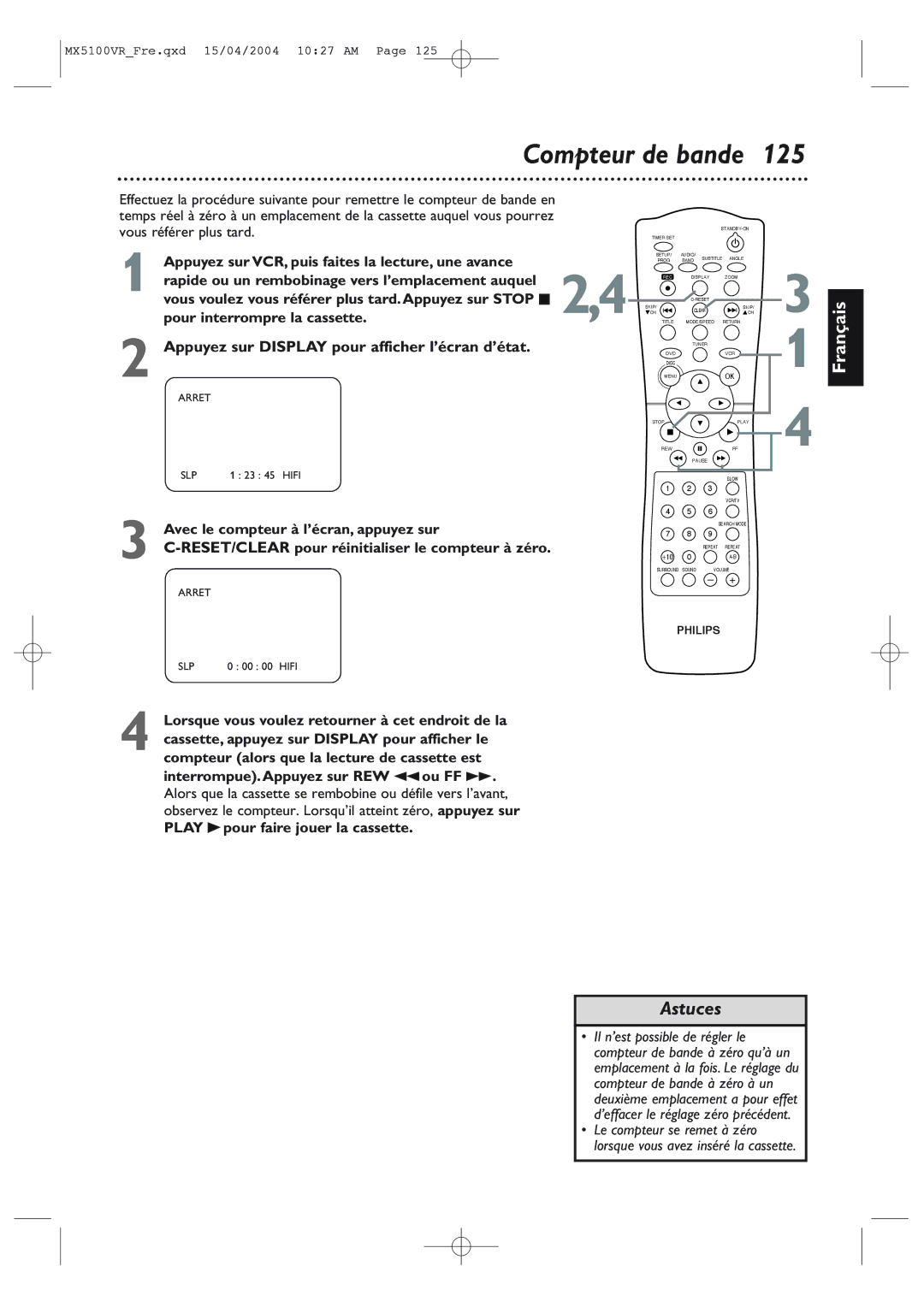 Philips MX5100VR/37B owner manual 125 