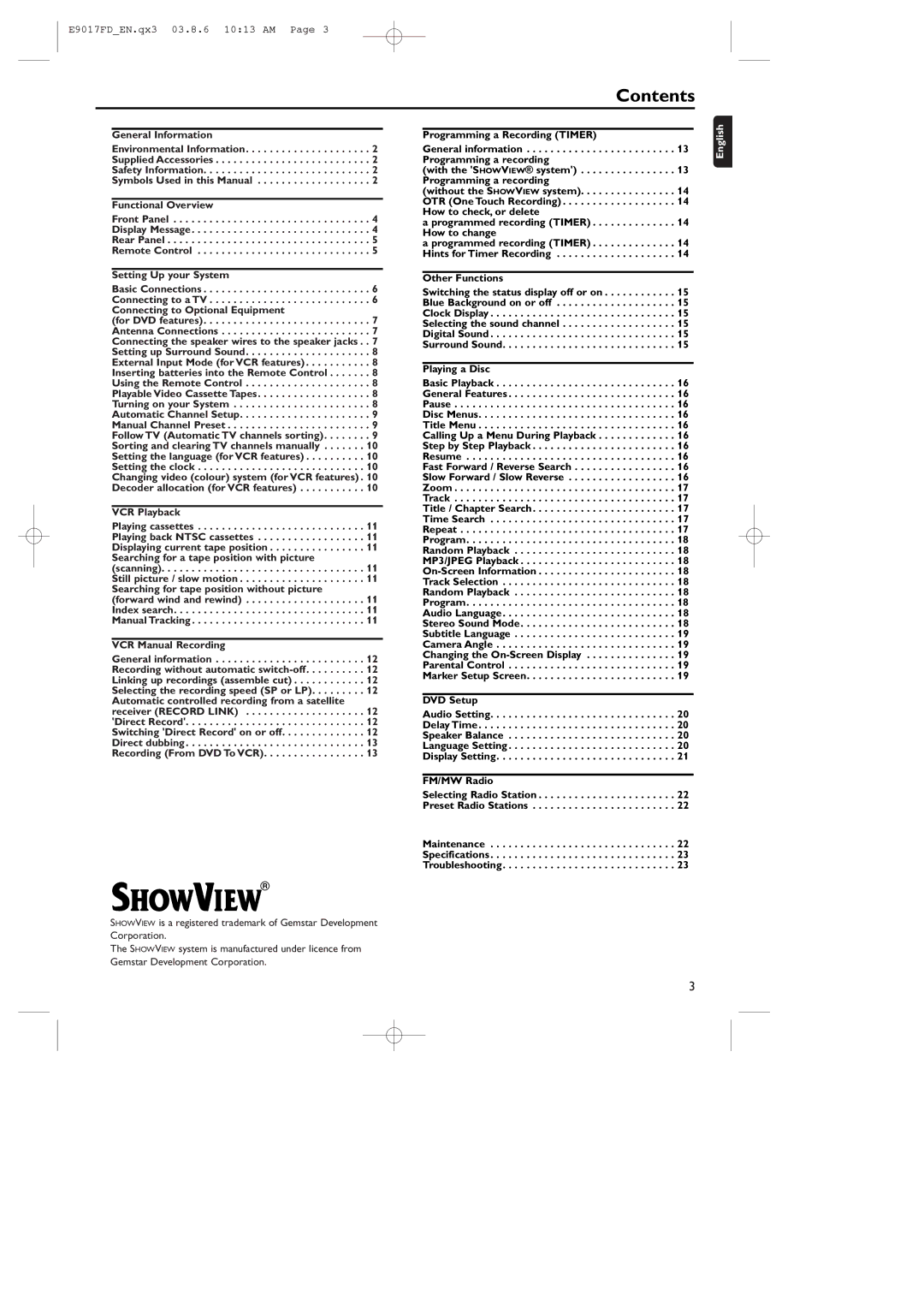 Philips MX5100VR/02 manual Contents 