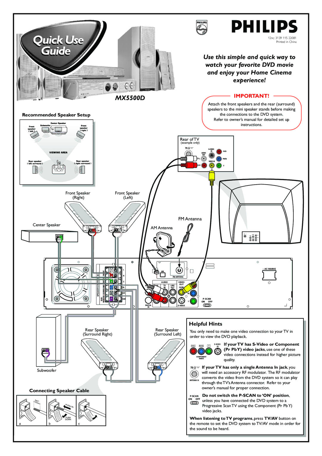 Philips MX5500D owner manual 