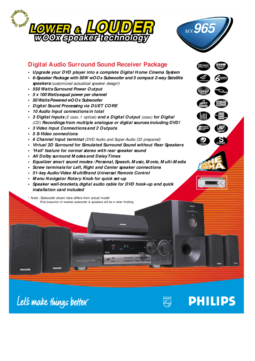 Philips MX965 manual 