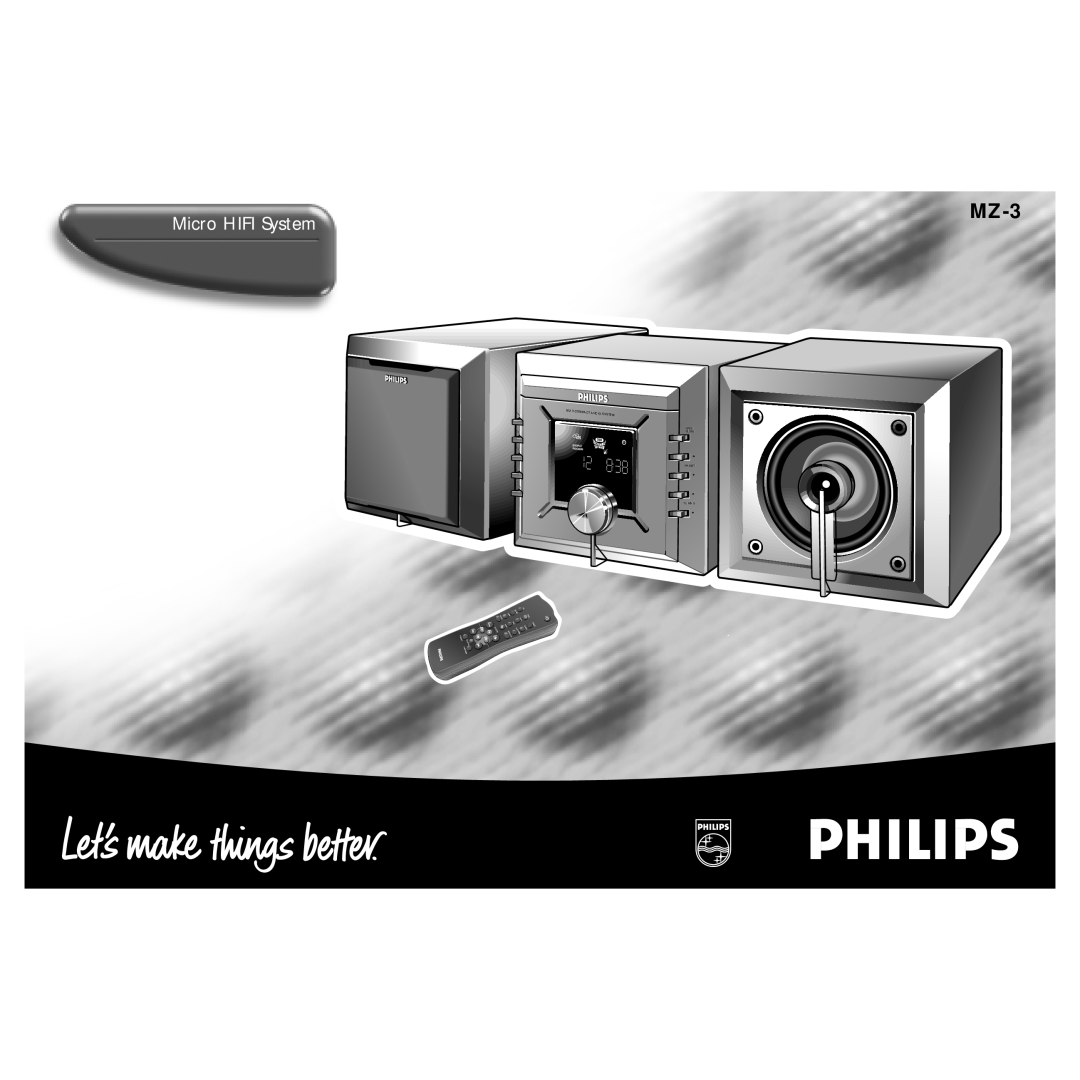 Philips MZ3 manual MZ-3, Micro HIFI System, MZ 3 COMPACT CD, Shuffle Program, Audio System Open Close Dbb, Preset, Tuning 