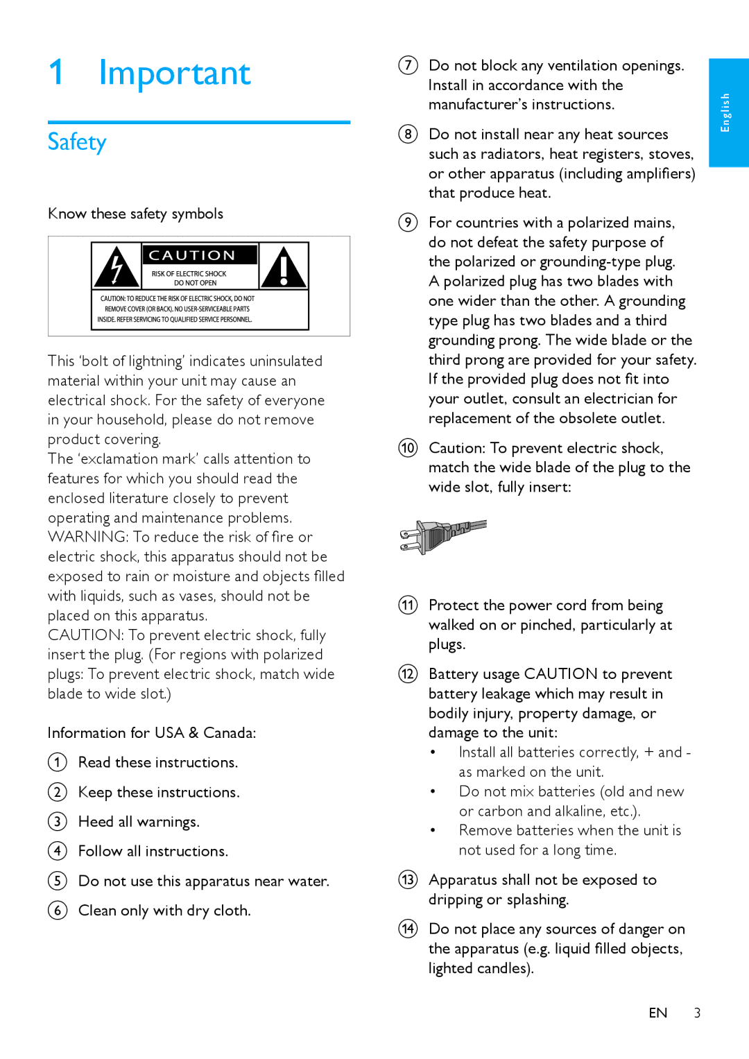 Philips NP2900 user manual Safety, Know these safety symbols 