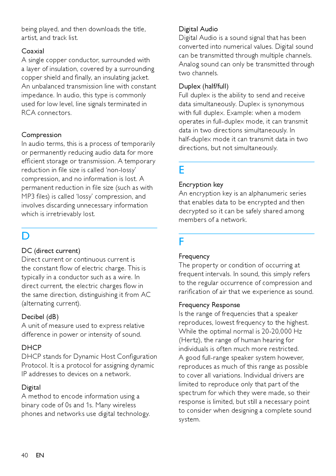 Philips NP2900 user manual Dhcp 