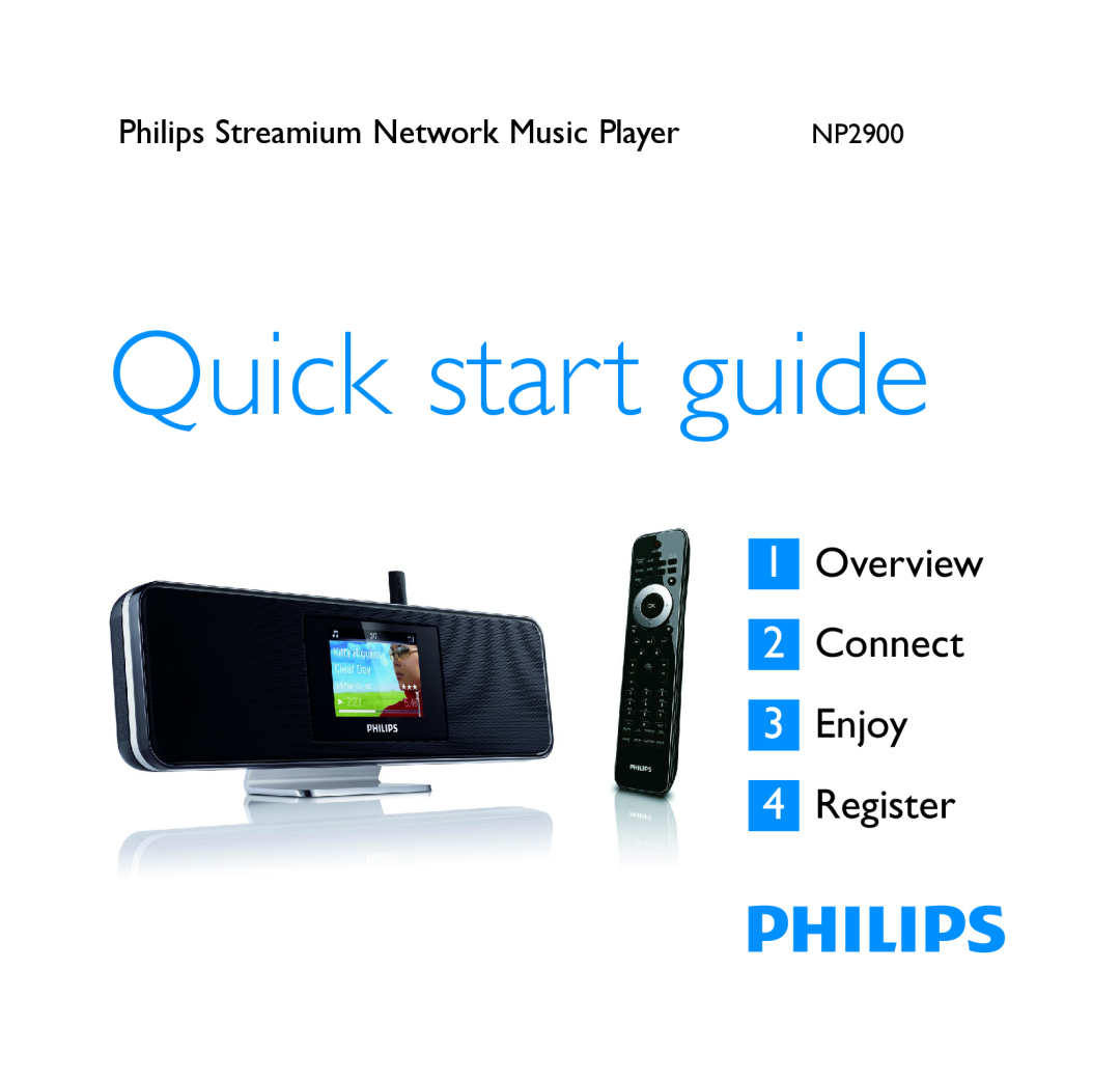 Philips NP2900 quick start Philips Streamium Network Music Player, Quick start guide 