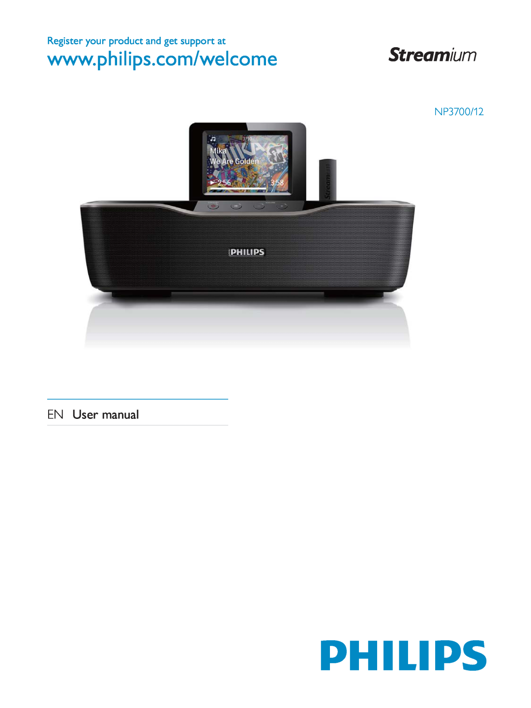 Philips NP3700/12 user manual EN User manual, Register your product and get support at 