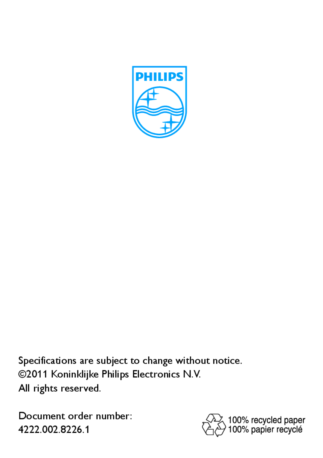 Philips NT9130 manual All rights reserved Document order number 