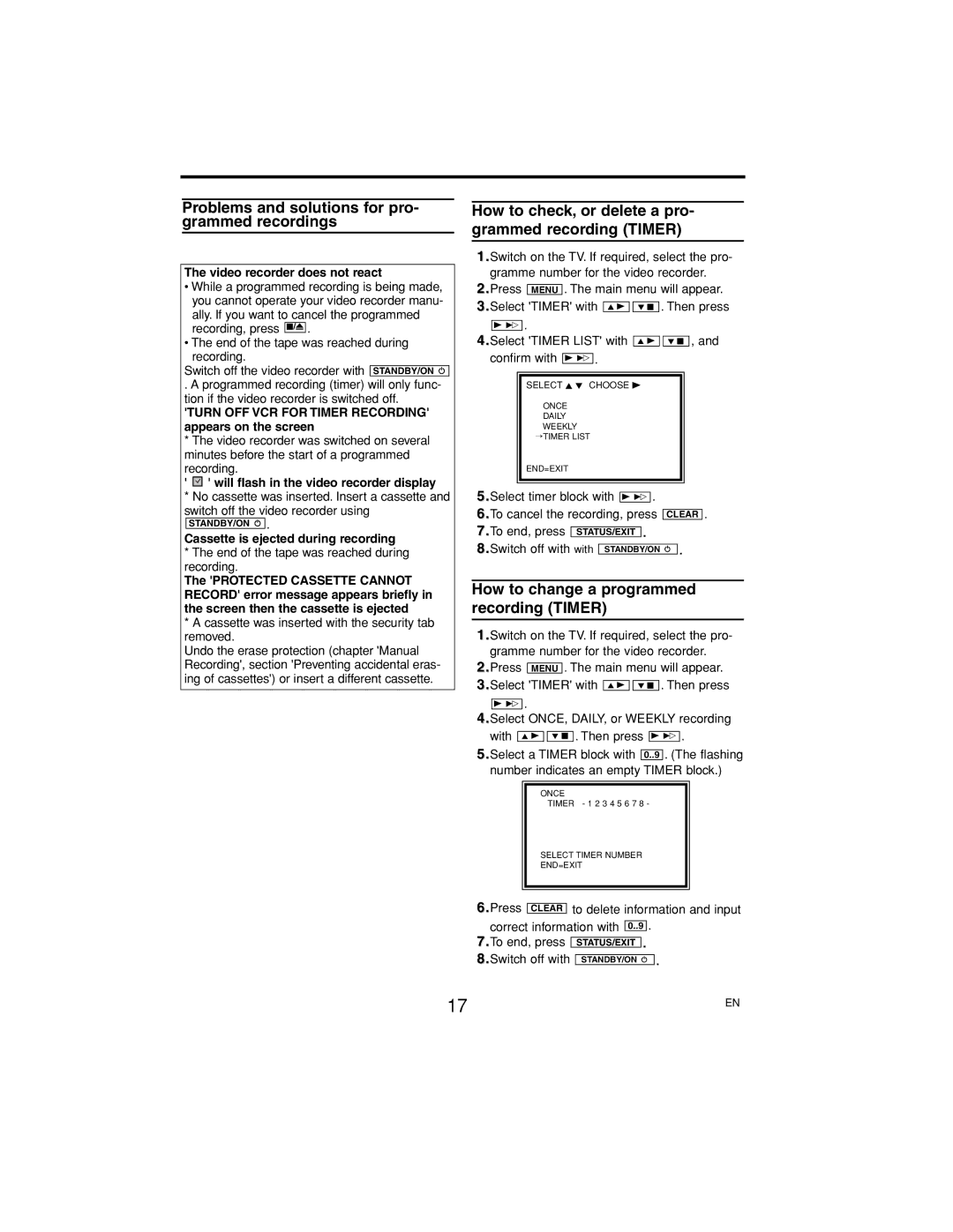 Philips E4PIN, P406TAT How to check, or delete a pro- grammed recording Timer, How to change a programmed recording Timer 