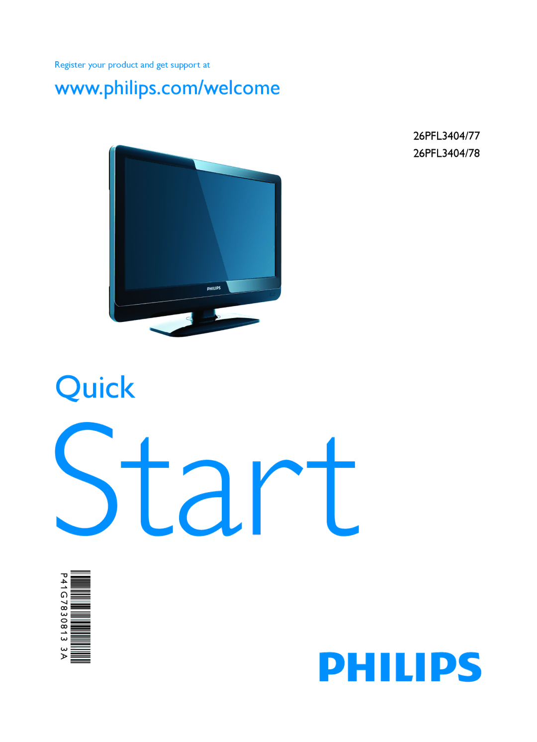 Philips P41G78308133A manual Star t 