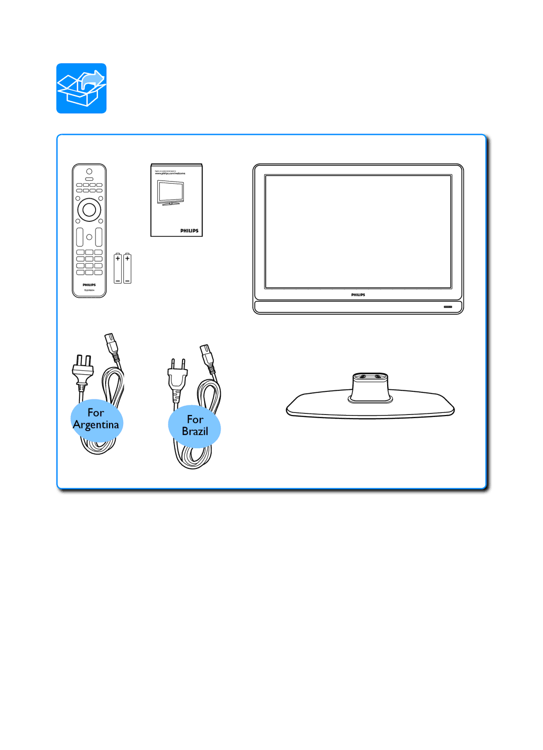 Philips P41G78308133A manual ForFor ArgentinaBrazil 