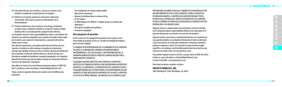 Philips Link, P7040P manual Otro programa de garantía, Para todas las demás consultas, escriba a 