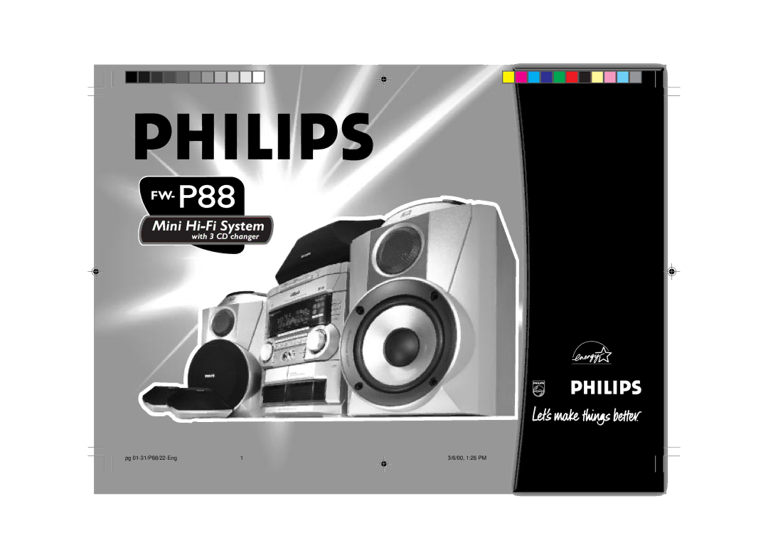 Philips P88 manual Mini Hi-Fi System, 3139 116 