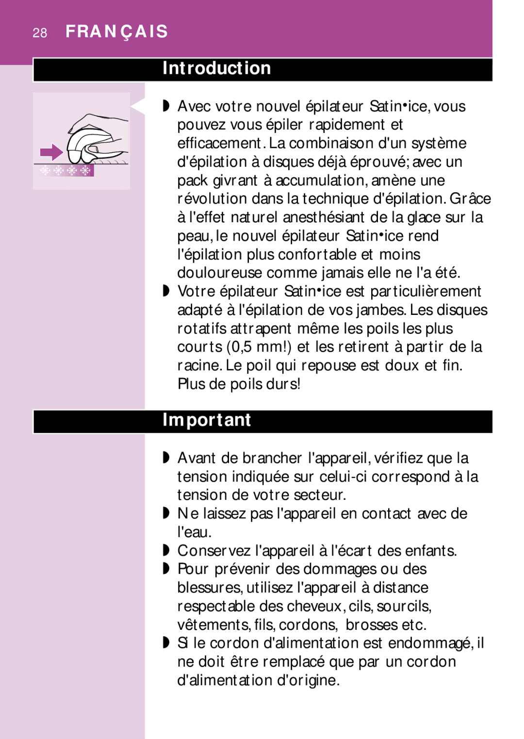 Philips HP6436, PB3, HP6475, HP6435, HP6479, HP6437 manual Français Introduction 